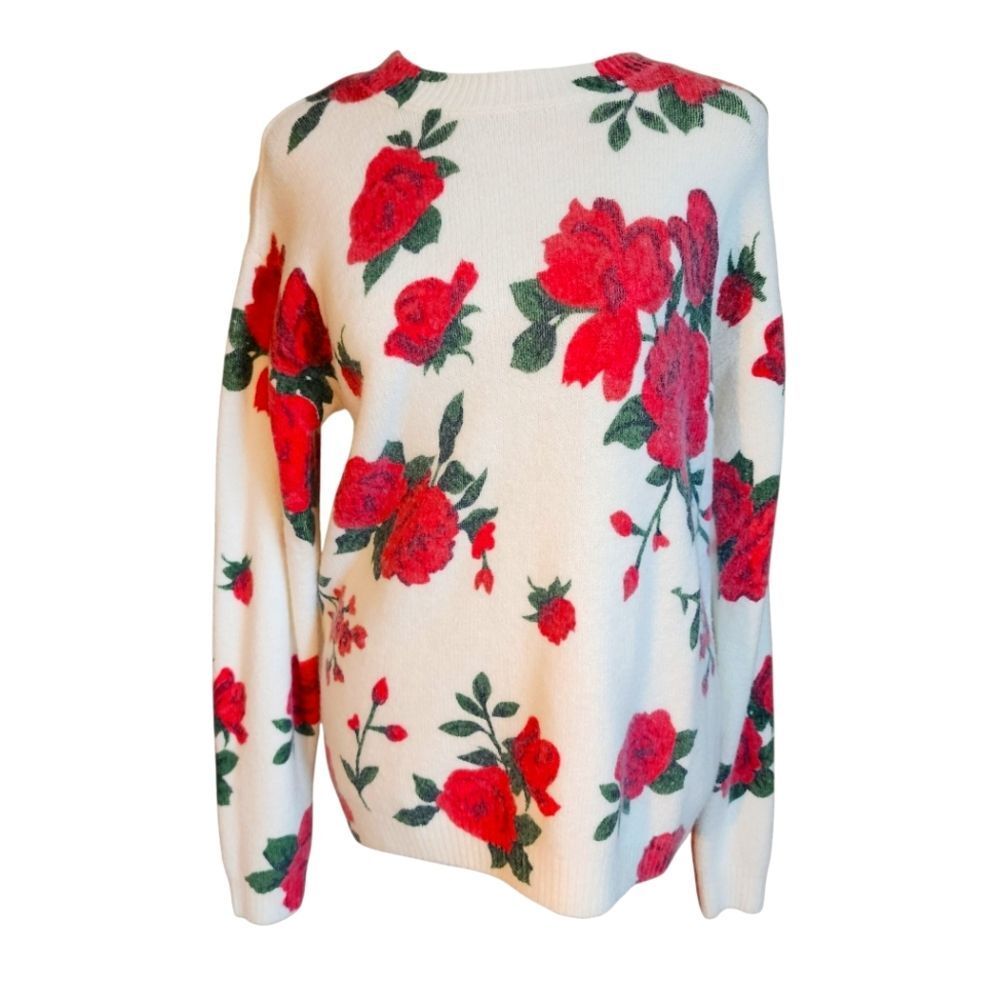 Love Ellie Floral Knit Sweater, Sz. XS